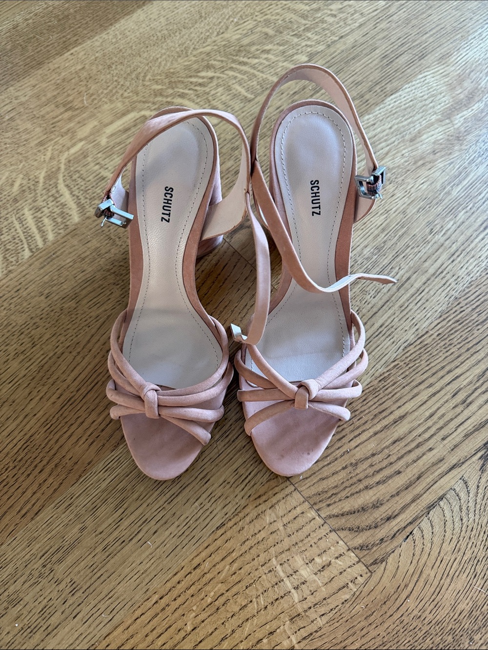 SCHUTZ Pink Knot Front Heels